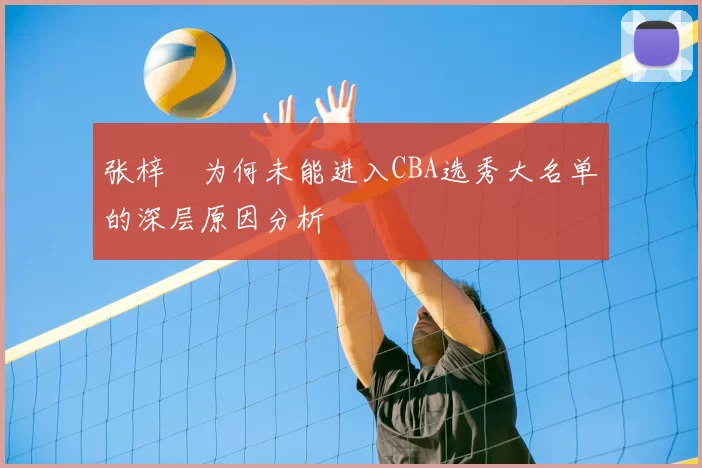 张梓祎为何未能进入CBA选秀大名单的深层原因分析